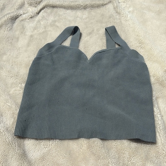 Abercrombie & Fitch Ribbed Knit Sweetheart Neck Cropped Tank Top | | Size XL - Picture 2 of 7